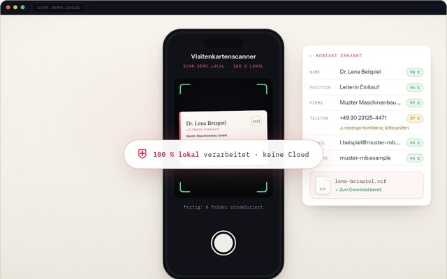 Vorschau der visitenkartenscanner-Demo